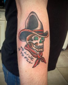 Old school cowboy tattoo - Brice